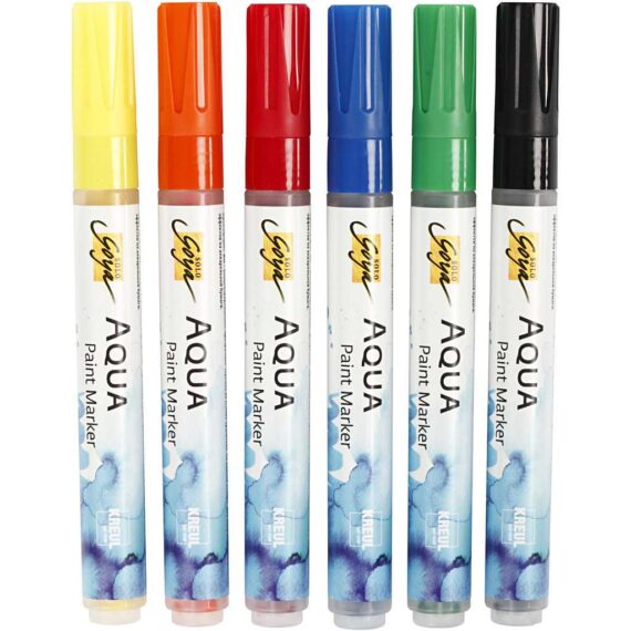 SOLO GOYA Aqua Paint Marker, asstd. colours, 6pcs