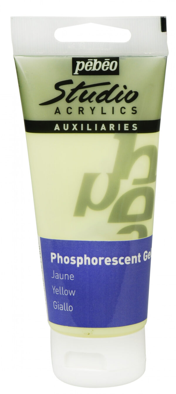 Studio Acrylics 100 Ml Phosphorescent Gel Yellow