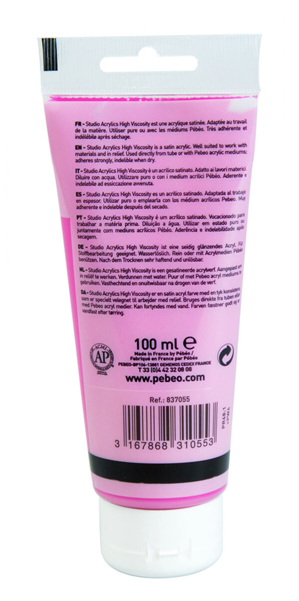 Studio Acrylics Fine Acrylic 100 Ml Azo Pink