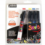 Skrib Paint Marker Acrylic Set 4 Markers Primary