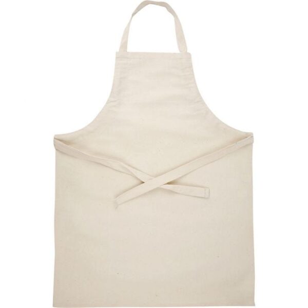 Apron, L: 70 cm, W: 55 cm, size 7-12 years, 210 g, natural, 1 pc