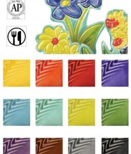AMACO Glaze Teacher's Palette Light Class Pack, Assorted Colors, 12 Pints
