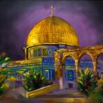 Mosque Al Quds, Painted in Acrylic on Canvas